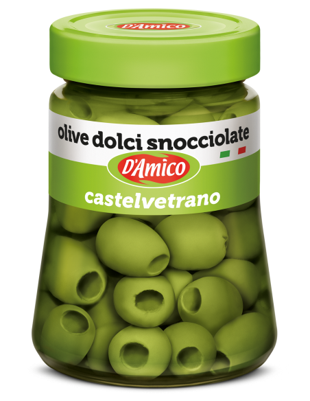 OLIVE DOLCI SNOCCIOLATE CASTELVETRANO in acqua e sale