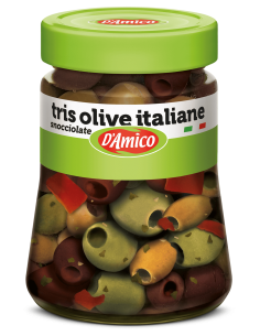 TRIS di OLIVE ITALIANE SNOCCIOLATE in olio NOVITA'