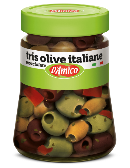 TRIS di OLIVE ITALIANE SNOCCIOLATE in olio NOVITA'