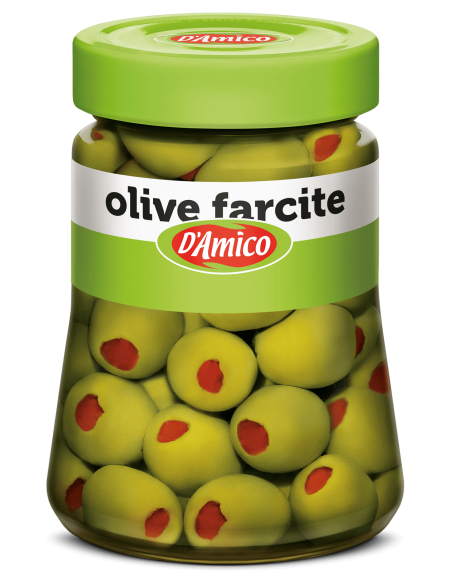 OLIVE FARCITE con "PASTA di PEPERONI" in acqua e sale