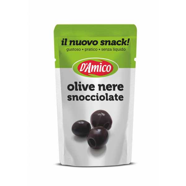 Olive nere snocciolate "Il nuovo snack"