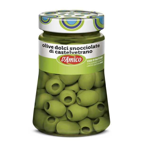 Olive verdi dolci snocciolate di Castelvetrano - Vasi D'Autore