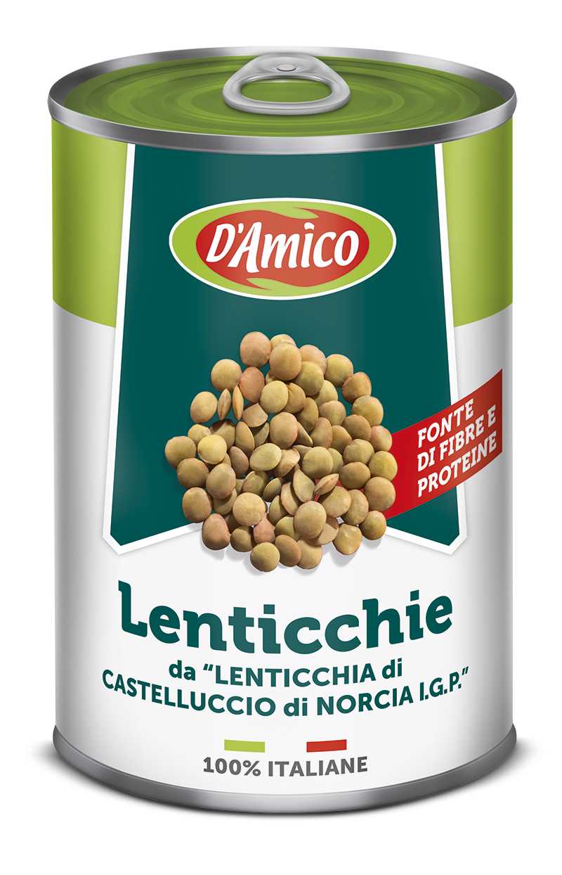 Boiled Lentils of "Lenticchia di Castelluccio di Norcia P.G.I.".