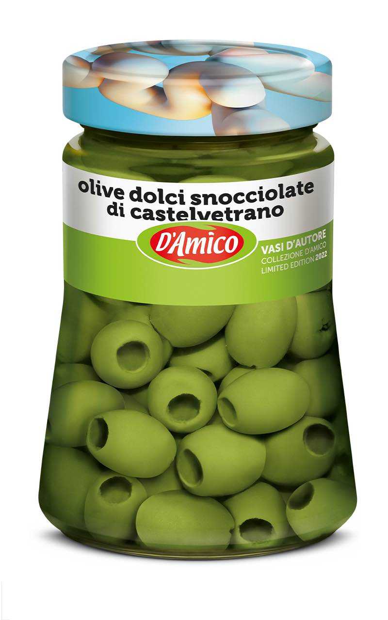 Castelvetrano Pitted Green Sweet Olives - Designer Jar