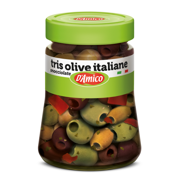Tris di olive italiane snocciolate