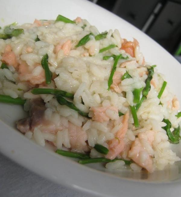 Risotto salmone e asparagi